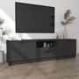 Voir la diapositive 3 : VIDAXL Meuble TV Noir 140x35x40 cm Bois d'ingenierie