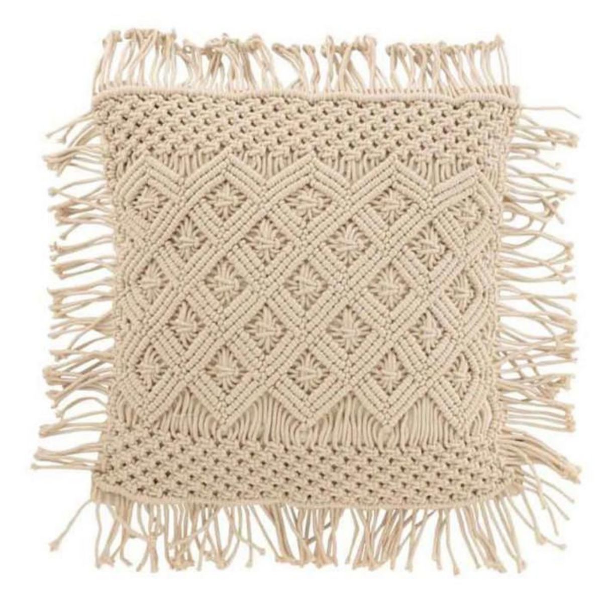 Paris Prix Coussin Déco  Cosy Losange  45x45cm Beige