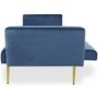 Voir la diapositive 4 : Paris Prix Canapé Convertible Velours  Tybio  191cm Bleu