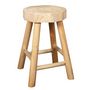 Voir la diapositive 6 : TOILINUX Lot de 2 Tabourets Harald en Paulownia h.40 cm - Beige