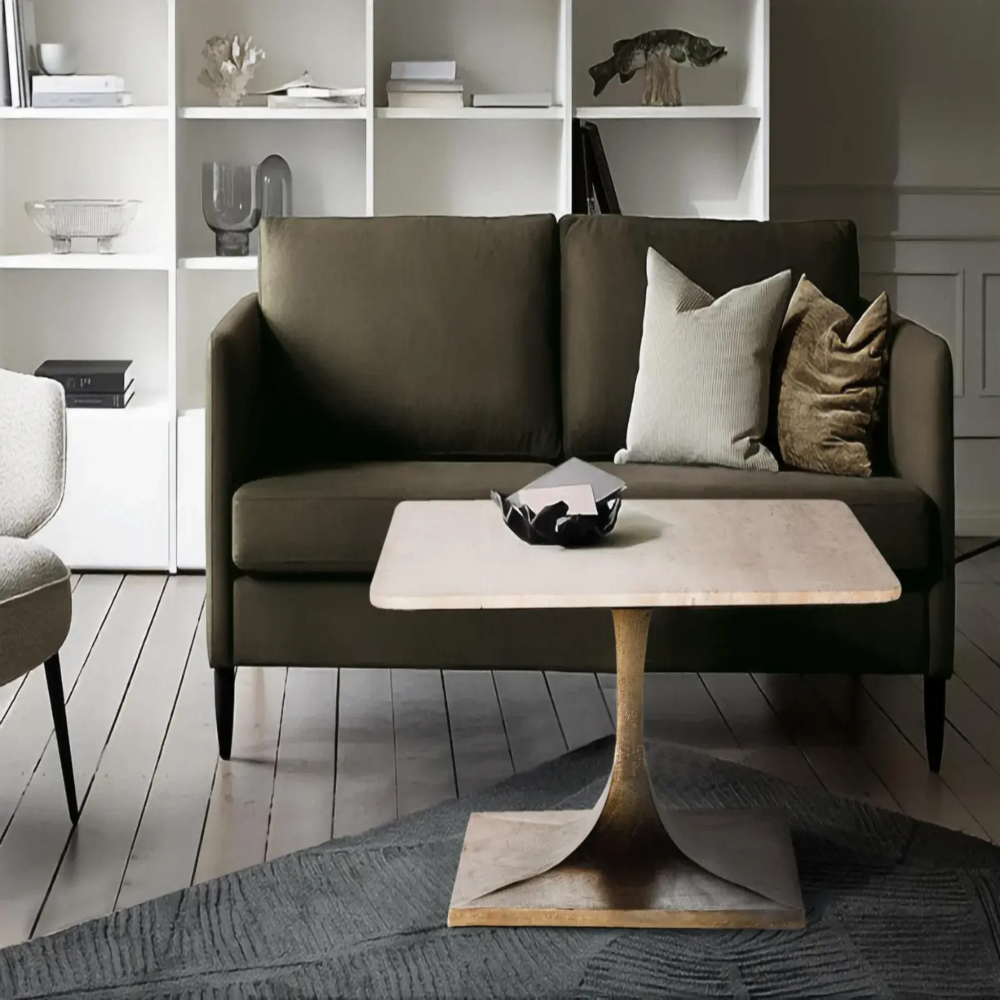 Voir la diapositive 2 : GINER Y COLOMER SL Table basse en marbre 90 cm style moderne élégant