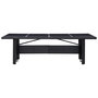 Voir la diapositive 2 : VIDAXL Table de jardin Noir 240x90x74 cm Resine tressee et verre