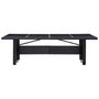 Voir la diapositive 2 : VIDAXL Table de jardin Noir 240x90x74 cm Resine tressee et verre