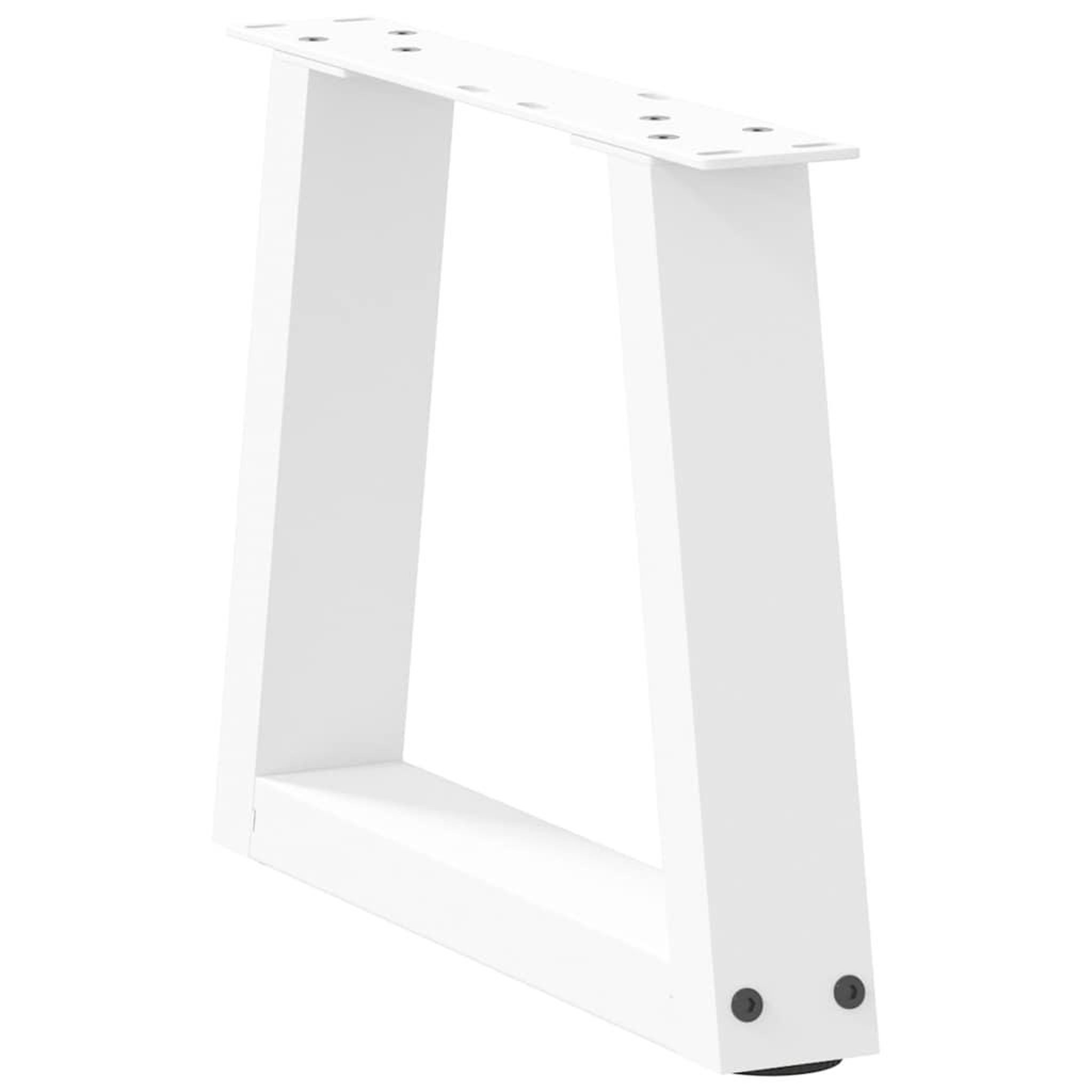 Voir la diapositive 4 : VIDAXL Pieds de table a manger forme V 2pcs blanc 40x(30-31,3)cm acier