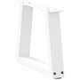 Voir la diapositive 4 : VIDAXL Pieds de table a manger forme V 2pcs blanc 40x(30-31,3)cm acier