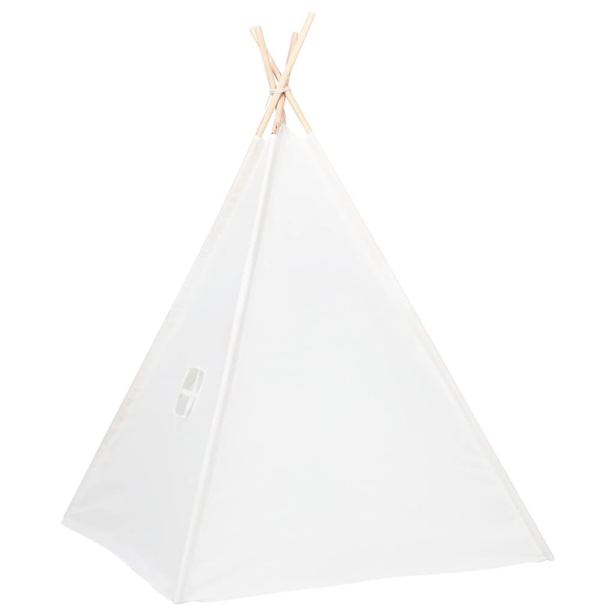 Voir la diapositive 4 : VIDAXL Tente tipi d'enfants avec sac Peau de peche Blanc 120x120x150cm