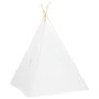 Voir la diapositive 4 : VIDAXL Tente tipi d'enfants avec sac Peau de peche Blanc 120x120x150cm