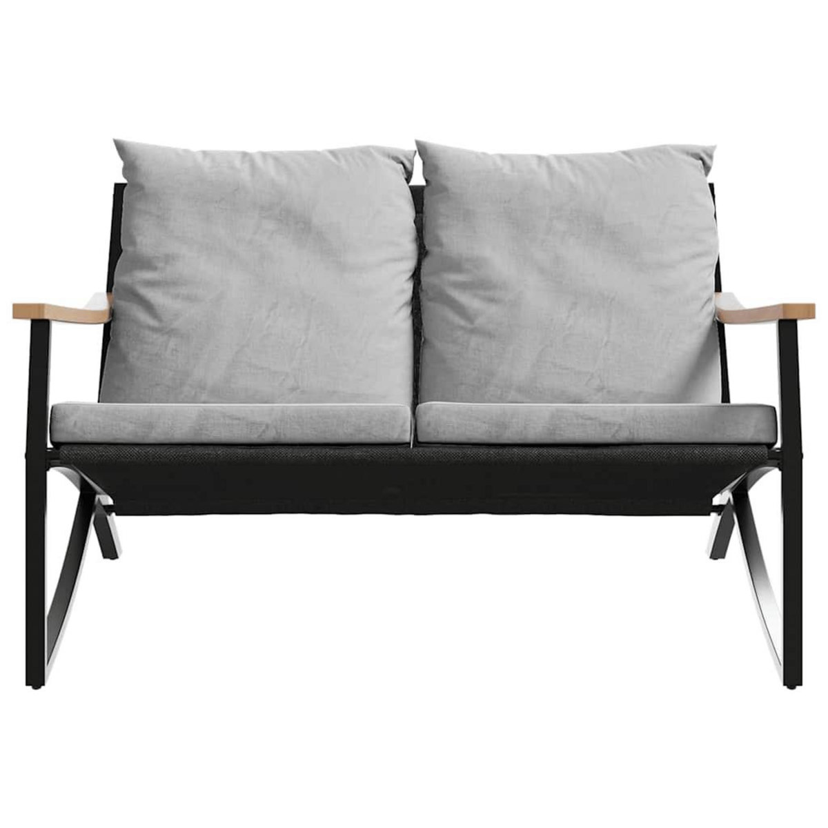 VIDAXL Ensemble de meubles de balcon avec coussins 5 pcs noir acier