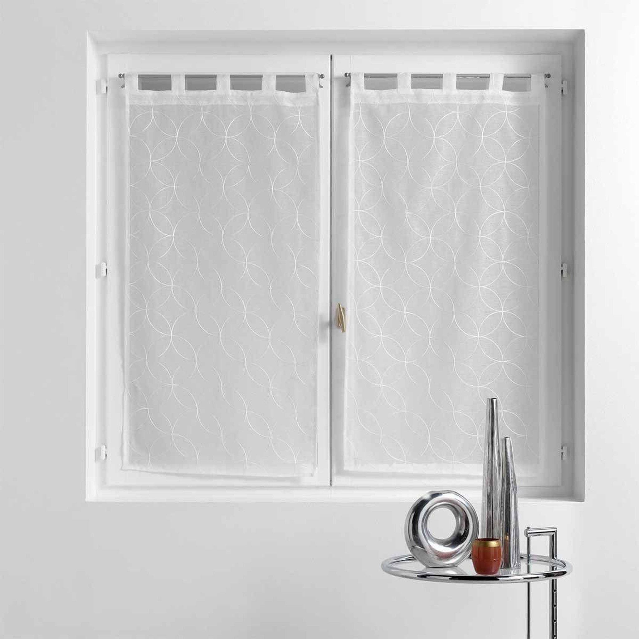 Douceur d'Intérieur Paire de voilages  olympia  60x90cm blanc