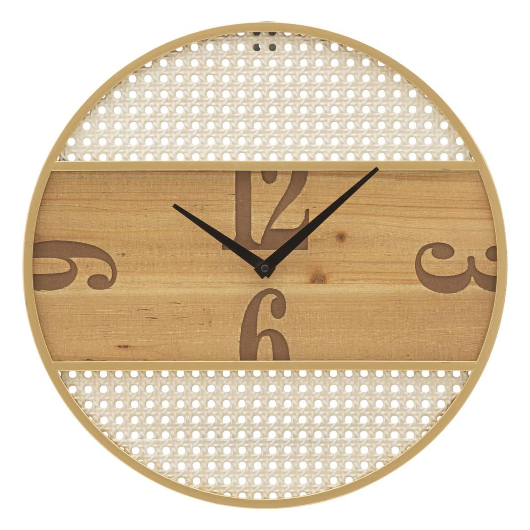 Paris Prix Horloge murale cannage  fuji  50cm naturel