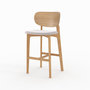 Voir la diapositive 3 : Rendez vous déco Lot de 2 chaises pour îlot central 66 cm en bois et tissu beige-Aria