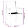 Voir la diapositive 6 : VIDAXL Chaises de jardin lot de 4 noir 55x61,5x90cm textilene et acier