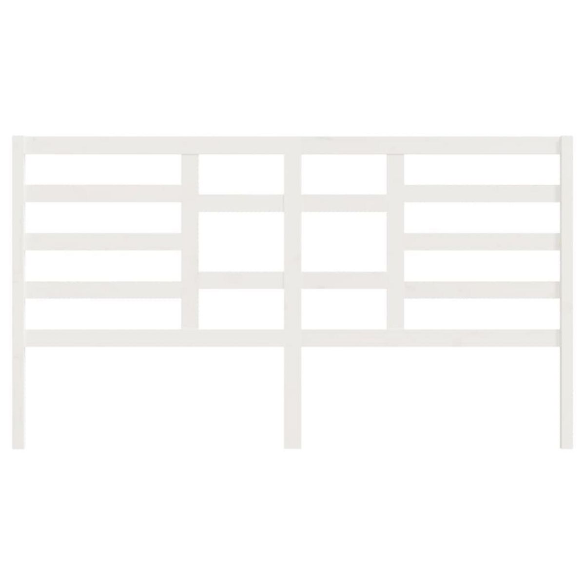 VIDAXL Tete de lit Blanc 206x4x104 cm Bois massif de pin