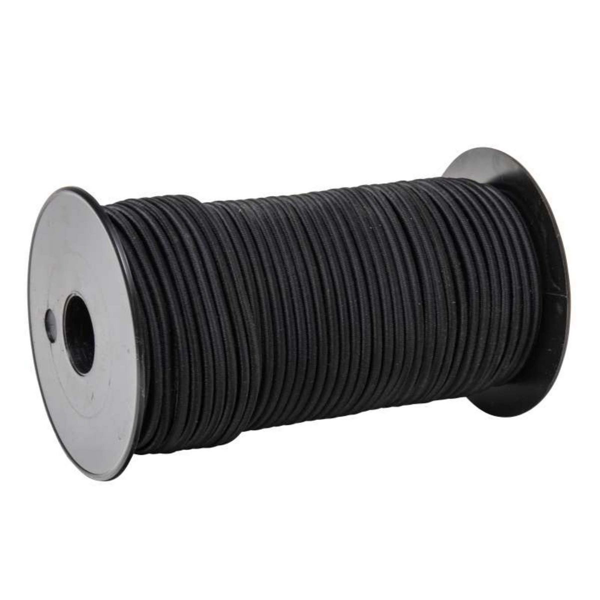  Tendeur élastique noir WERKAPRO  4mm x 50 mètres sur bobine