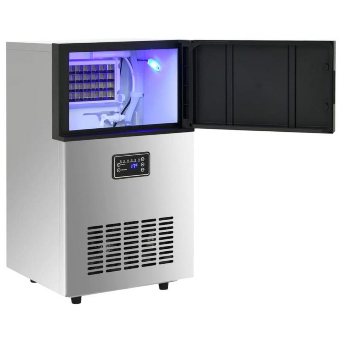 VIDAXL Appareil à glaçons argenté 45 kg 24 h