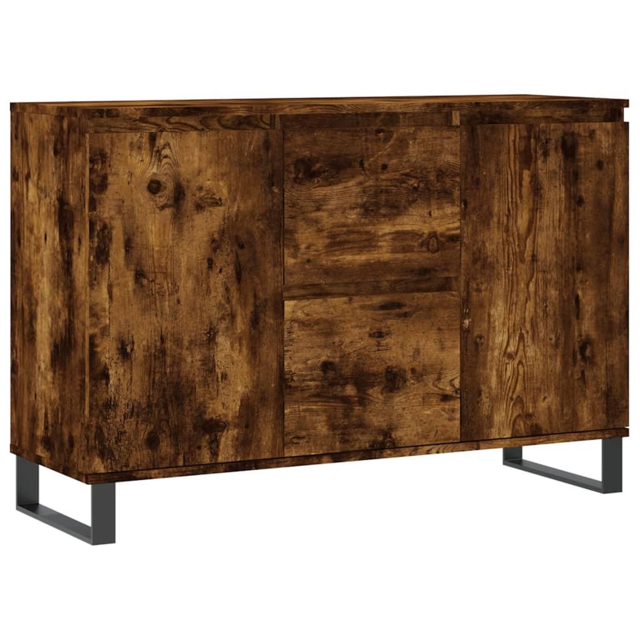 Voir la diapositive 2 : VIDAXL Buffet chene fume 104x35x70 cm bois d'ingenierie