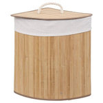 FIVE Panier à Linge d'Angle  Bambou  48L Naturel