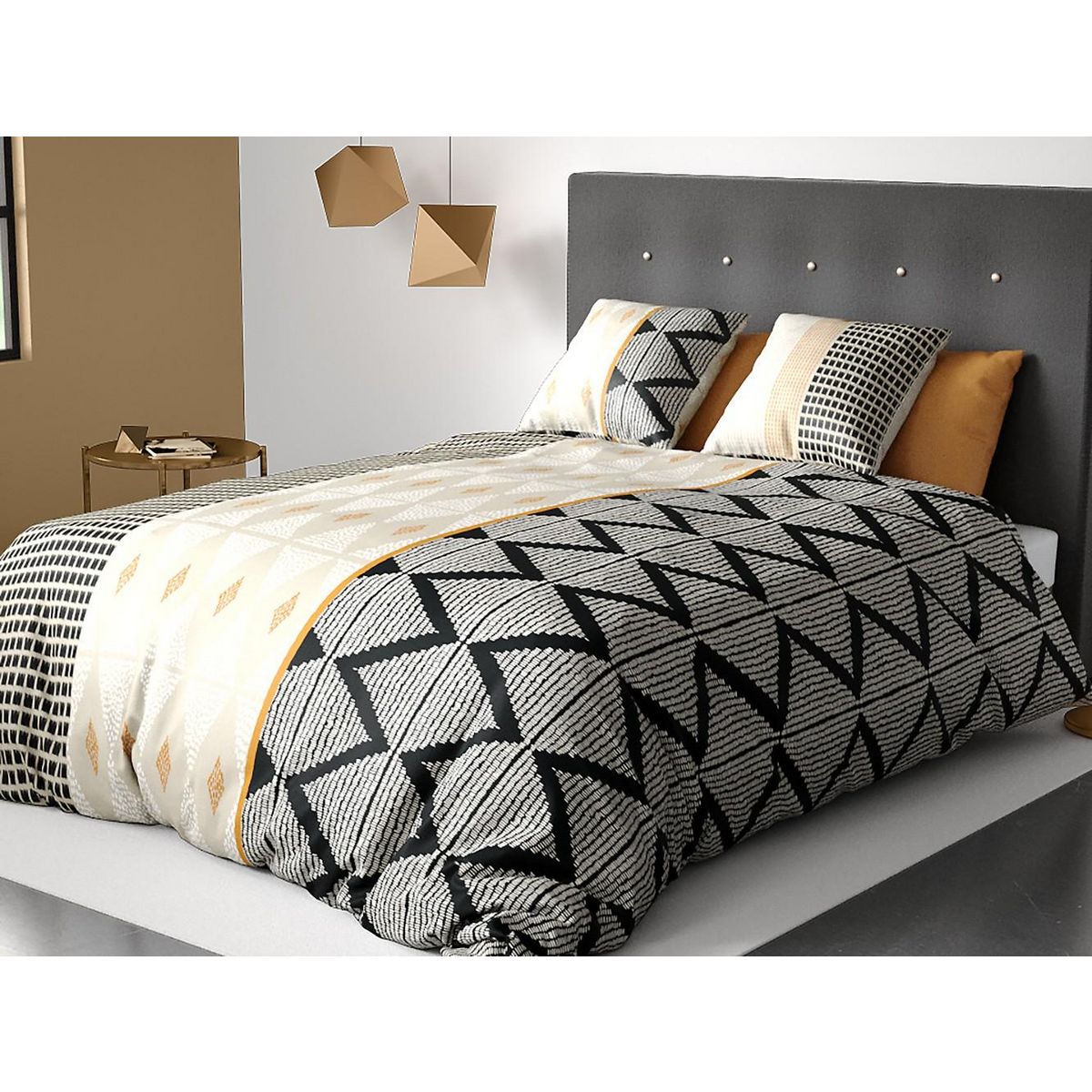 ATELIER DU COTON Parure housse de couette 100% coton 57fils madi