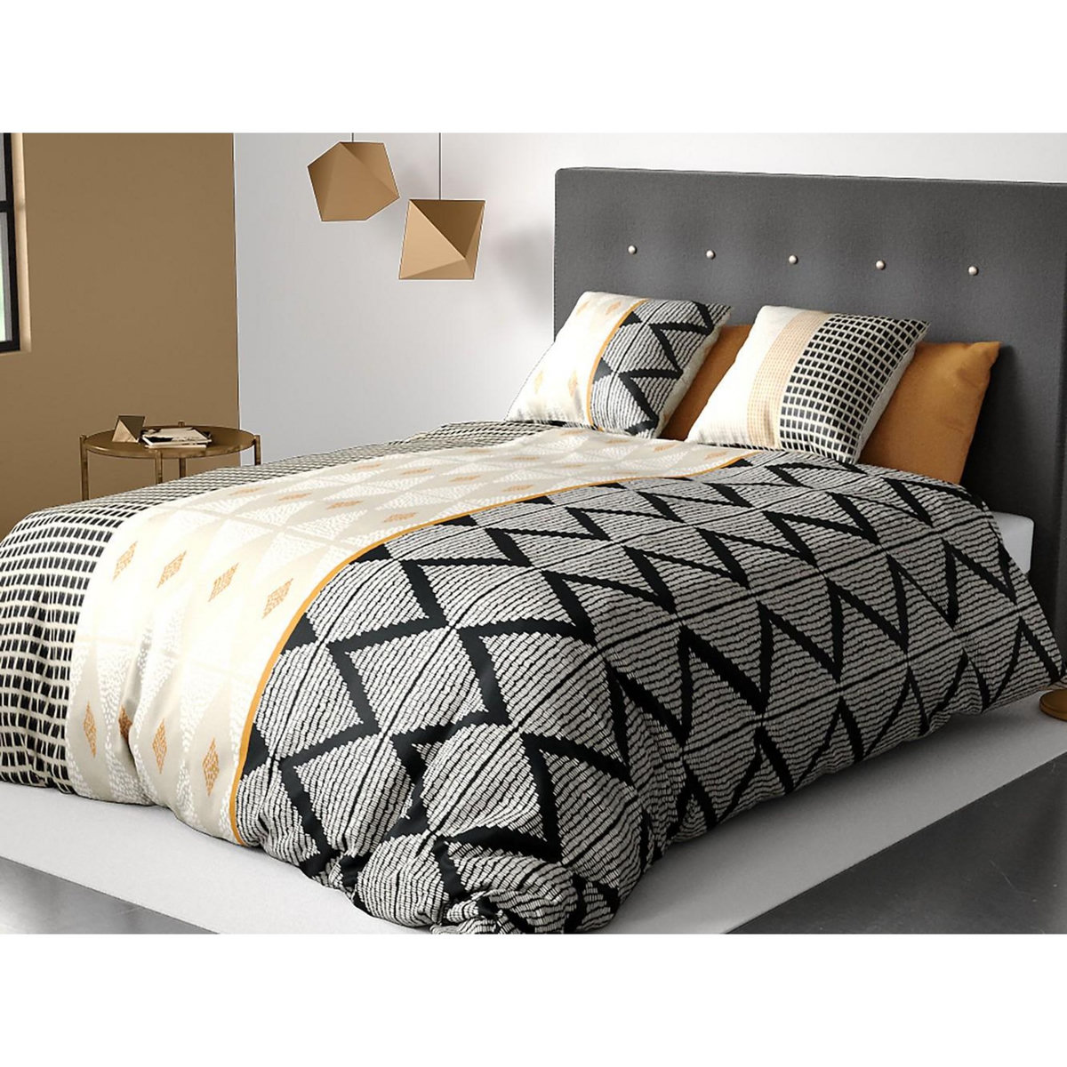 ATELIER DU COTON Parure housse de couette 100% coton 57fils madi