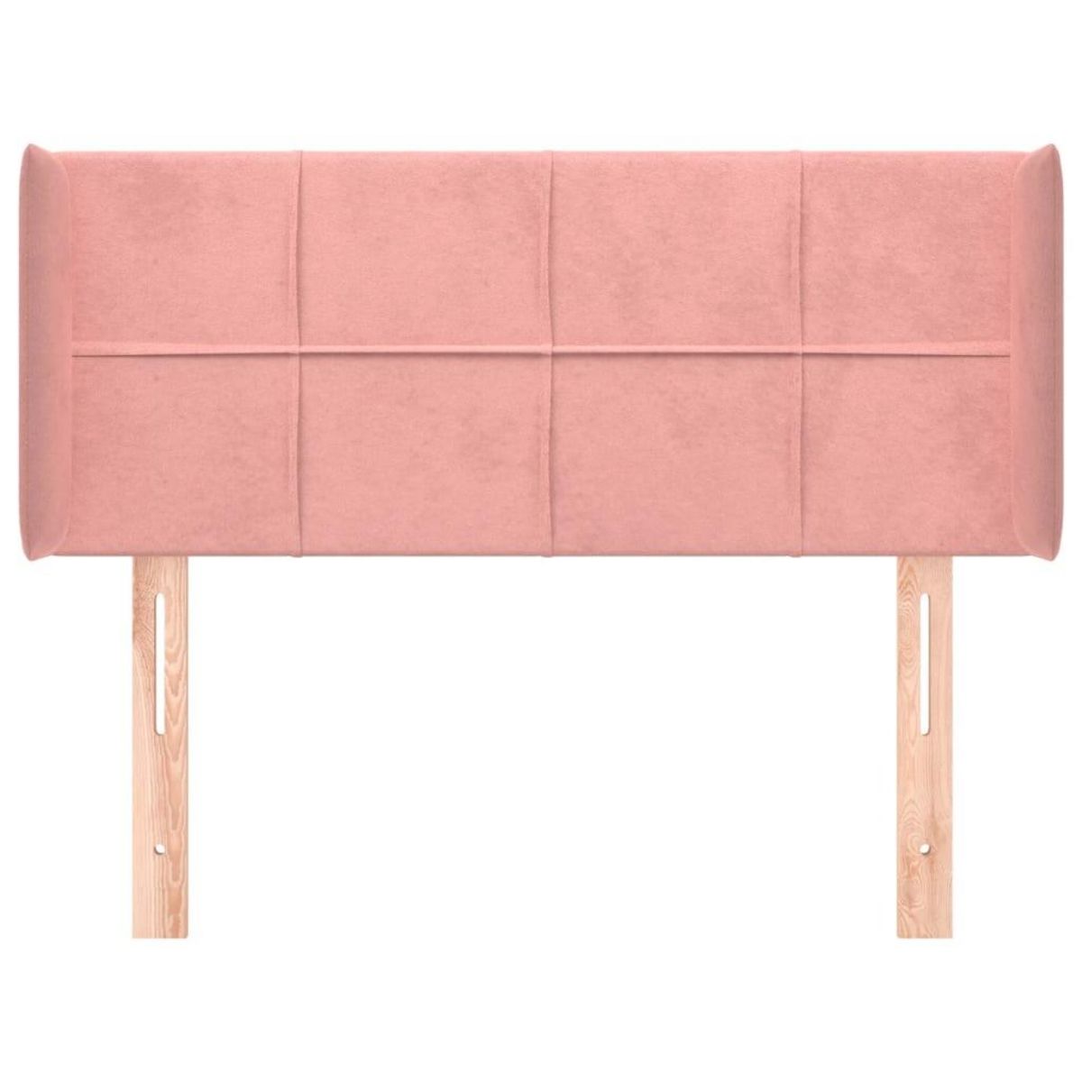 VIDAXL Tete de lit avec oreilles Rose 93x16x78/88 cm Velours