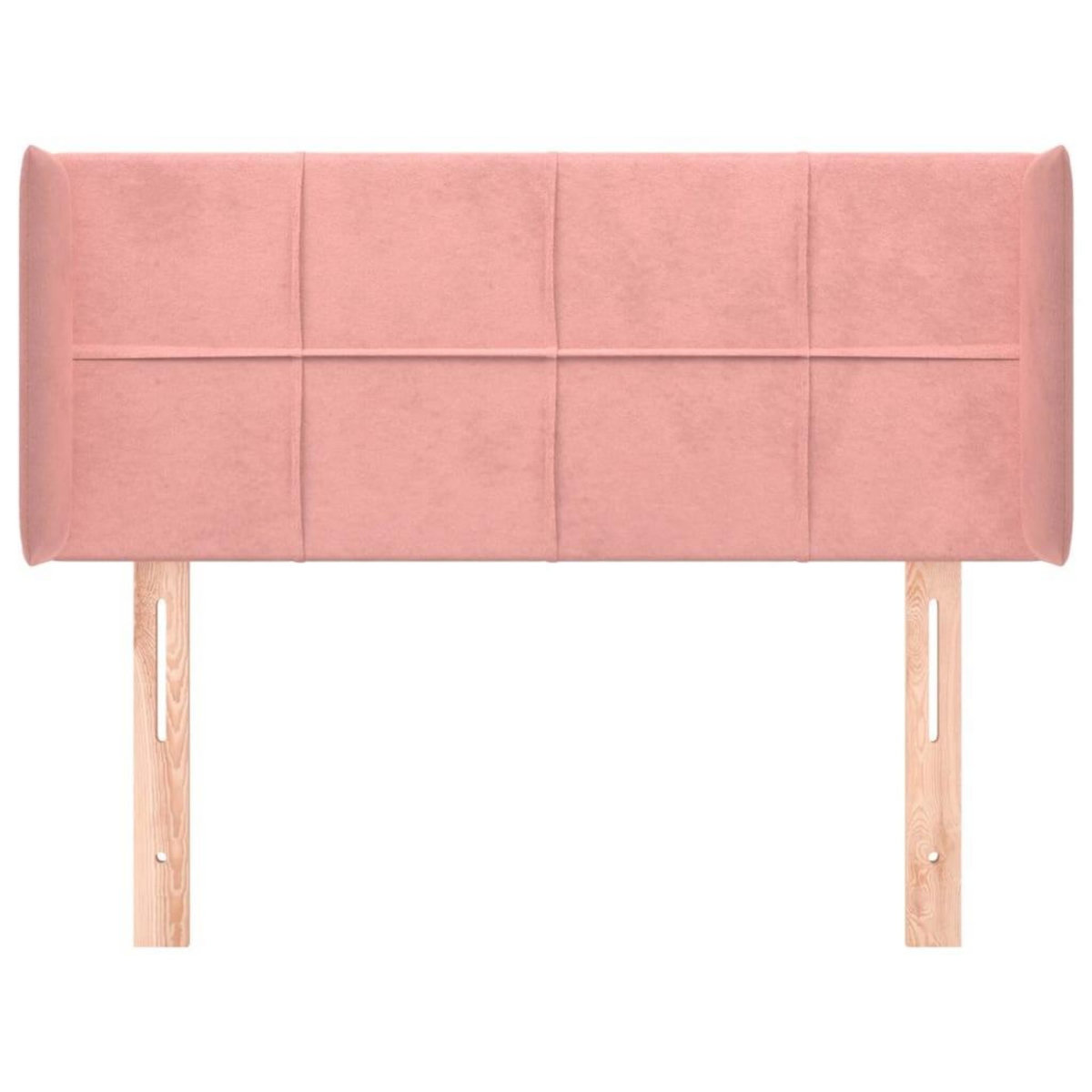 VIDAXL Tete de lit avec oreilles Rose 93x16x78/88 cm Velours