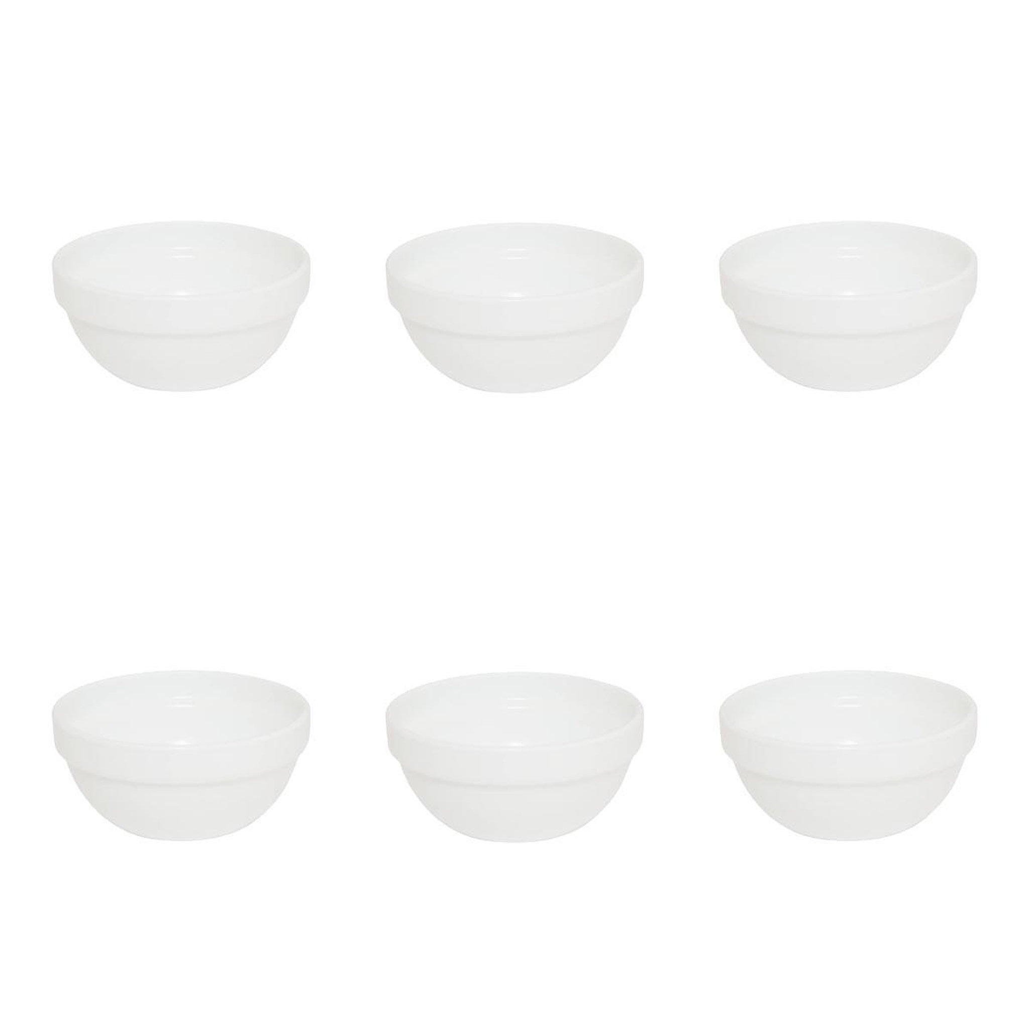SECRET DE GOURMET Lot de 6 coupelles en verre  helena  10cm blanc