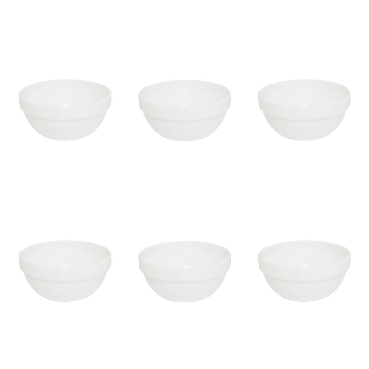 SECRET DE GOURMET Lot de 6 Coupelles en Verre  Helena  10cm Blanc