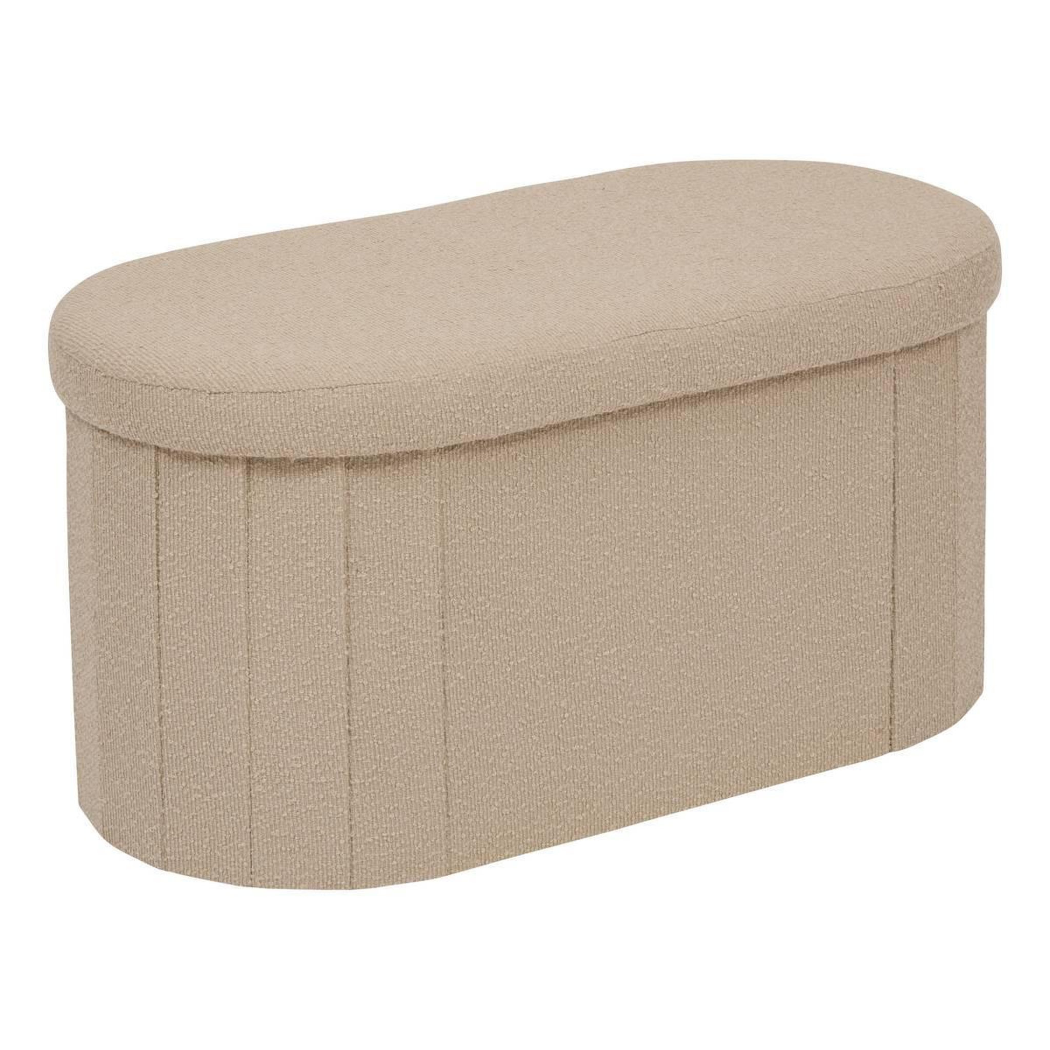 ATMOSPHERA Pouf coffre double  fink  76cm taupe