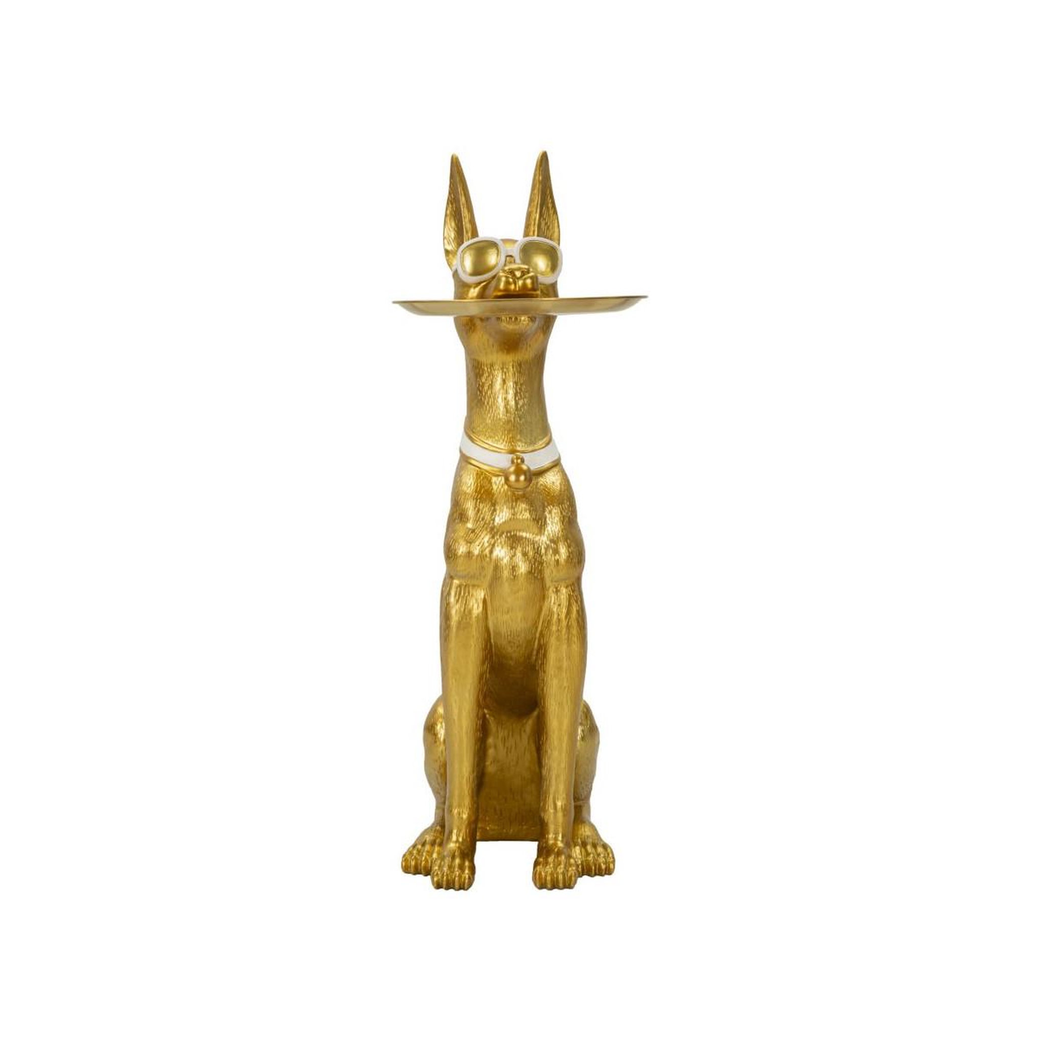 Voir la diapositive 2 : Paris Prix Vide-Poche Statue Chien  Muscle  91cm Or
