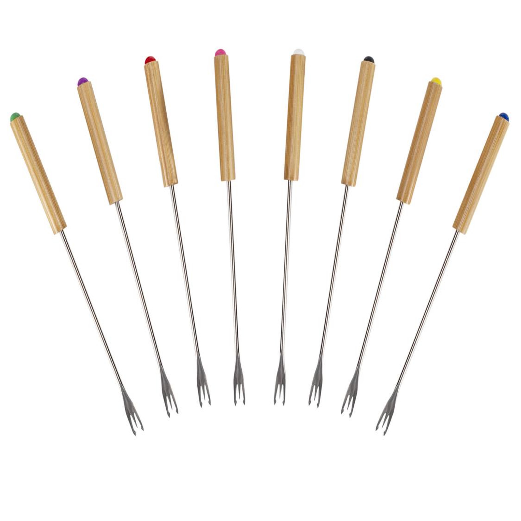 Voir la diapositive 3 : PRINCESS Fondue 800w 8 fourchettes bamboo et fonte d'alu noire - 173025-01-001
