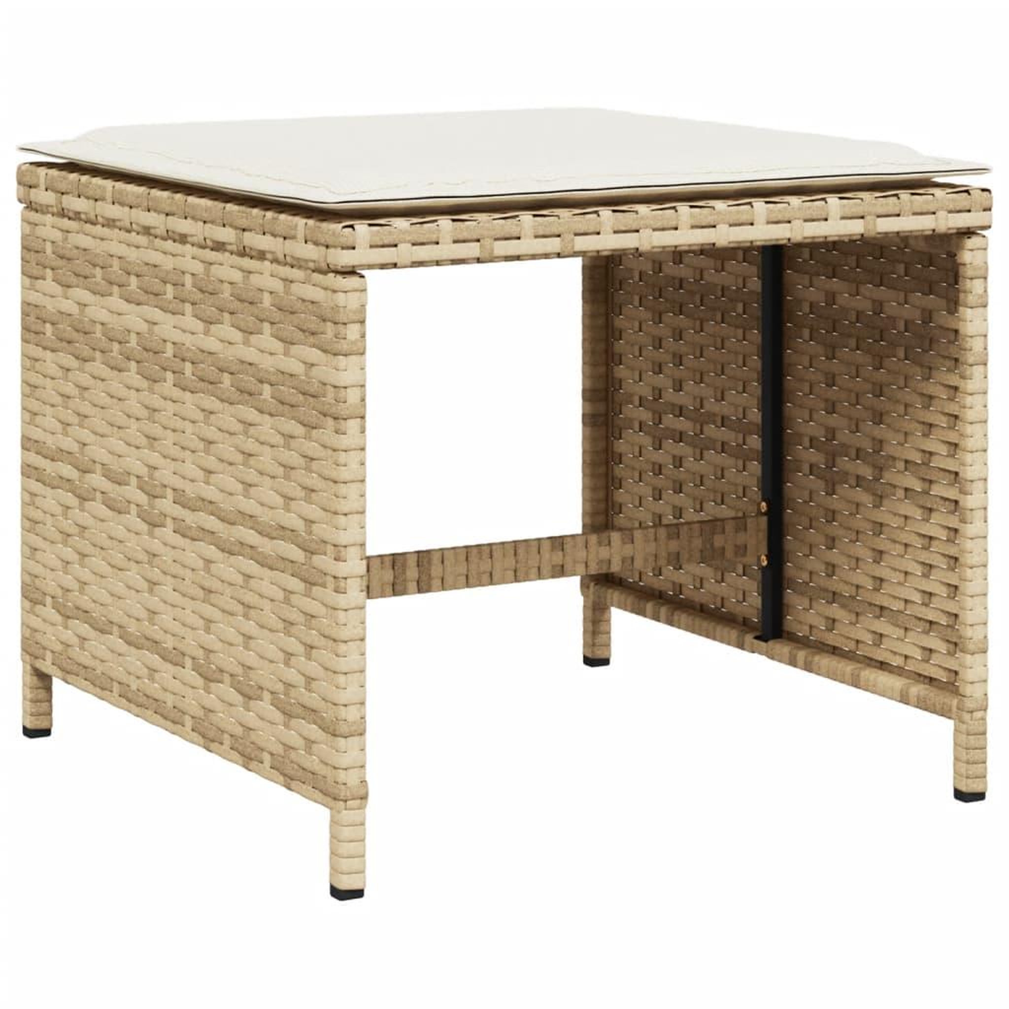 Voir la diapositive 4 : VIDAXL Ensemble a manger de jardin et coussins 13 pcs beige