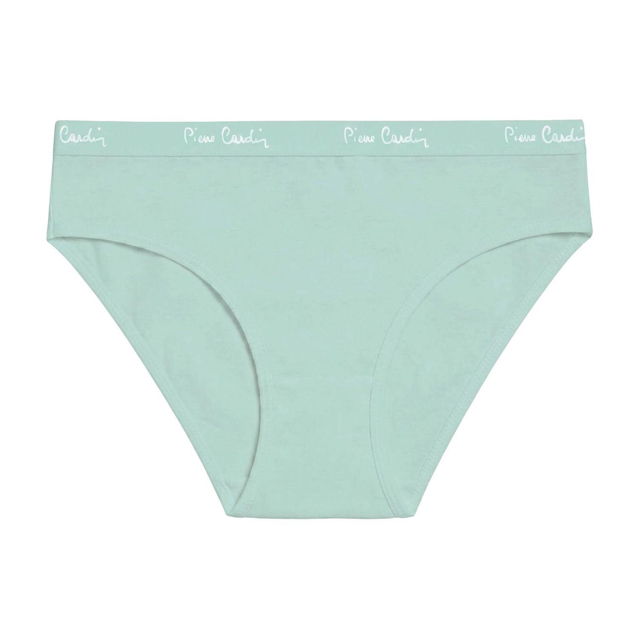 Voir la diapositive 4 : PIERRE CARDIN Lot de 3 slips femme  en coton uni et imprimé ceinture fine 2cm pck12