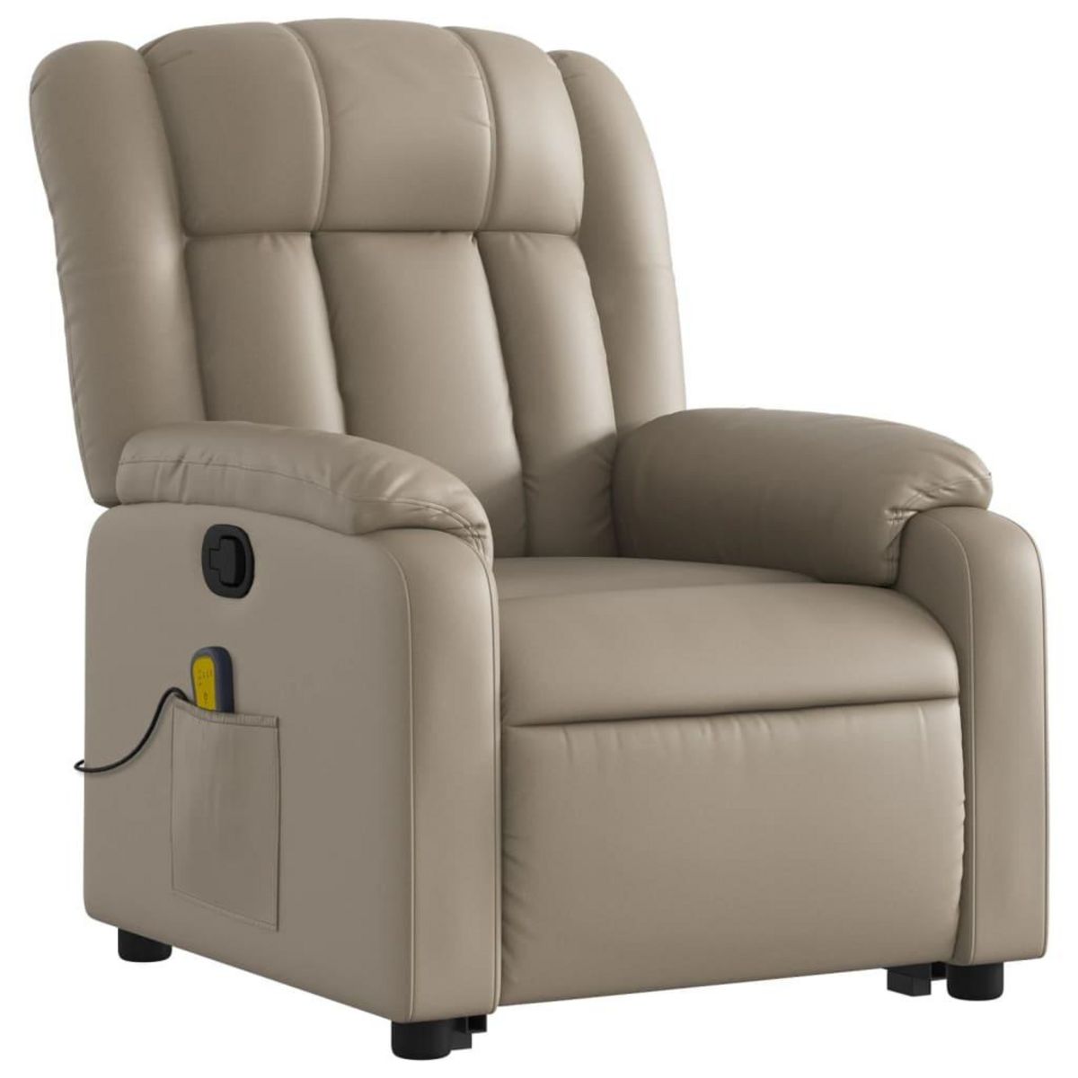 VIDAXL Fauteuil inclinable de massage Cappuccino Similicuir