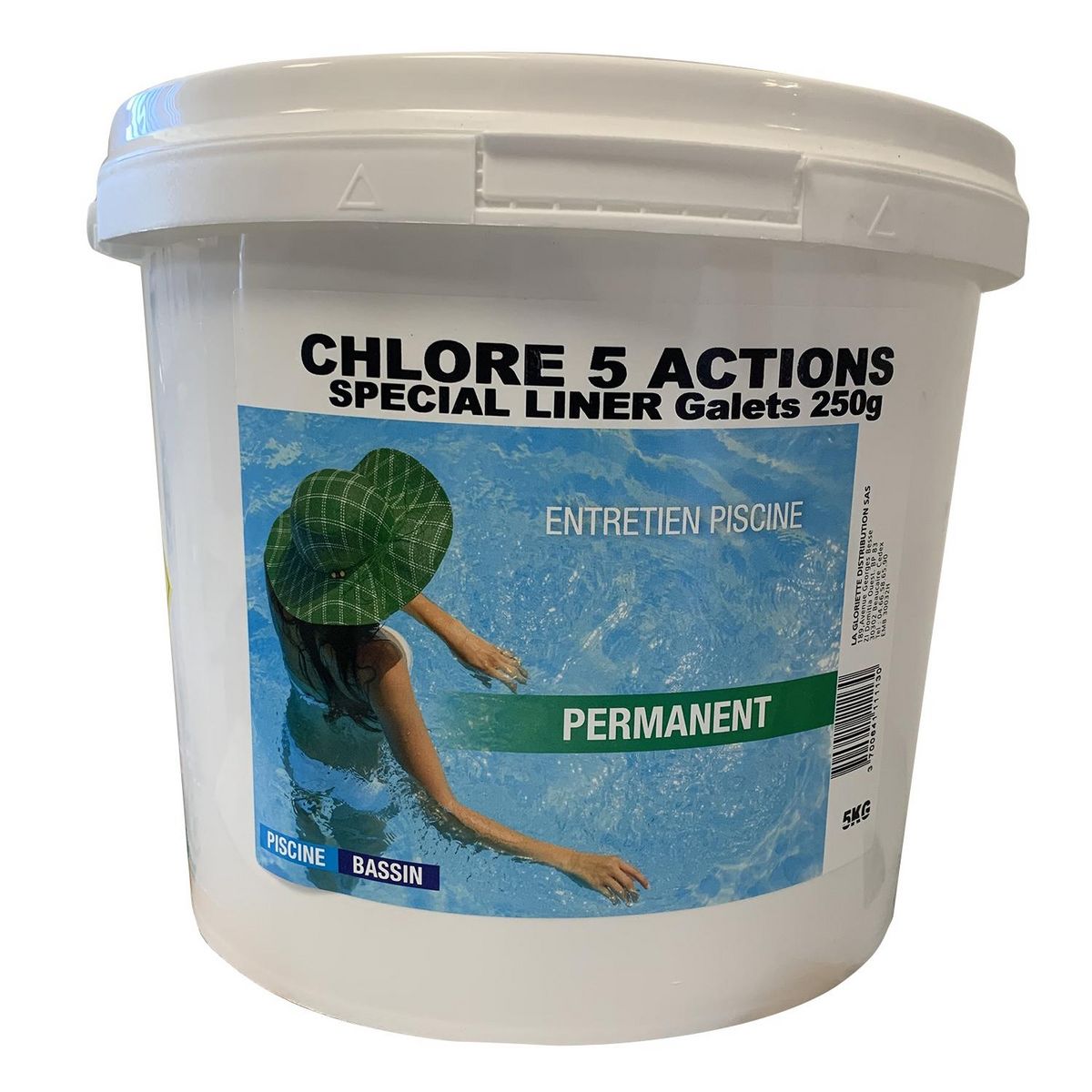 Nmp Chlore lent 5 actions galet  spécial liner  250g 5kg - 35115bcm