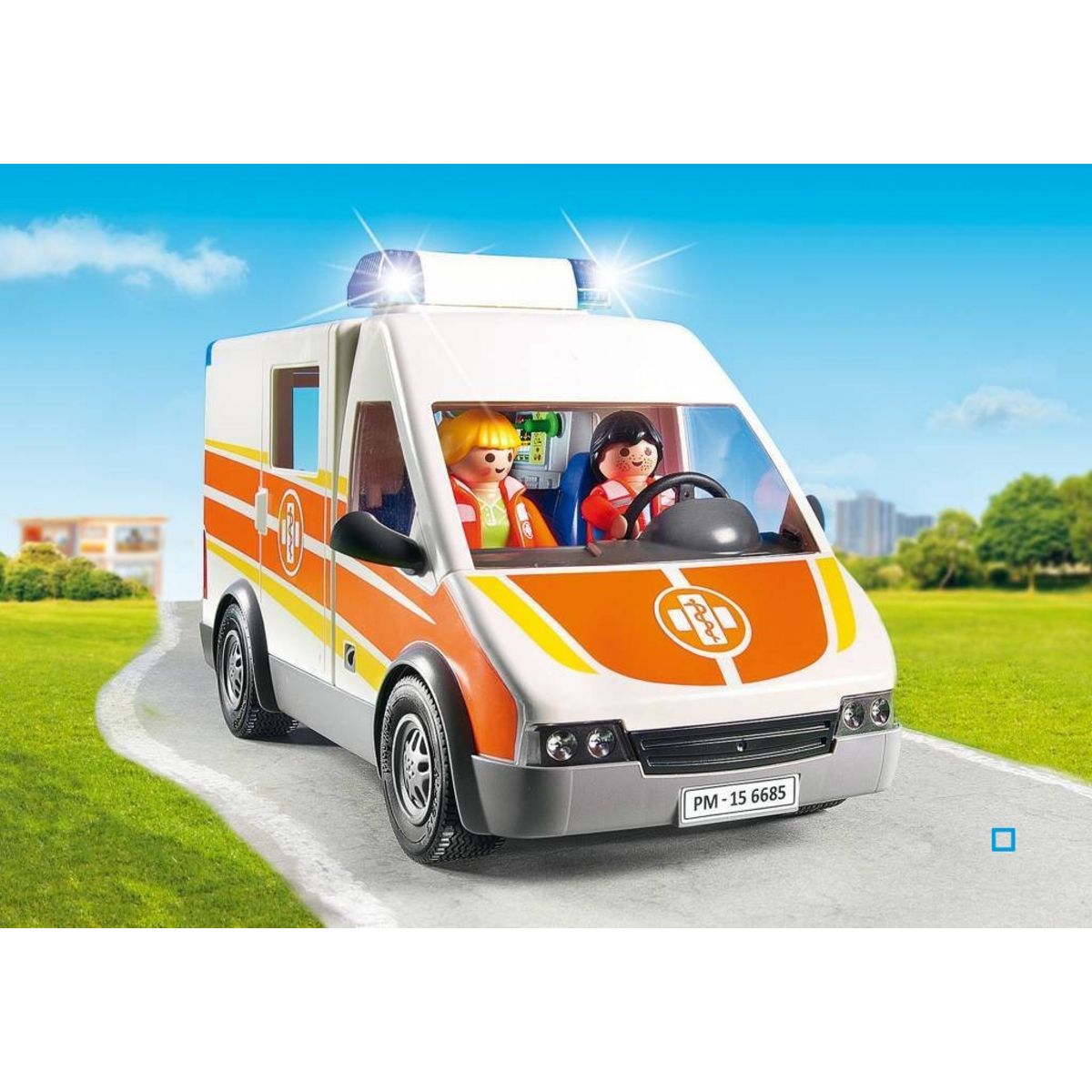 PLAYMOBIL 6685 - City Life - Ambulance avec gyrophare et sirène