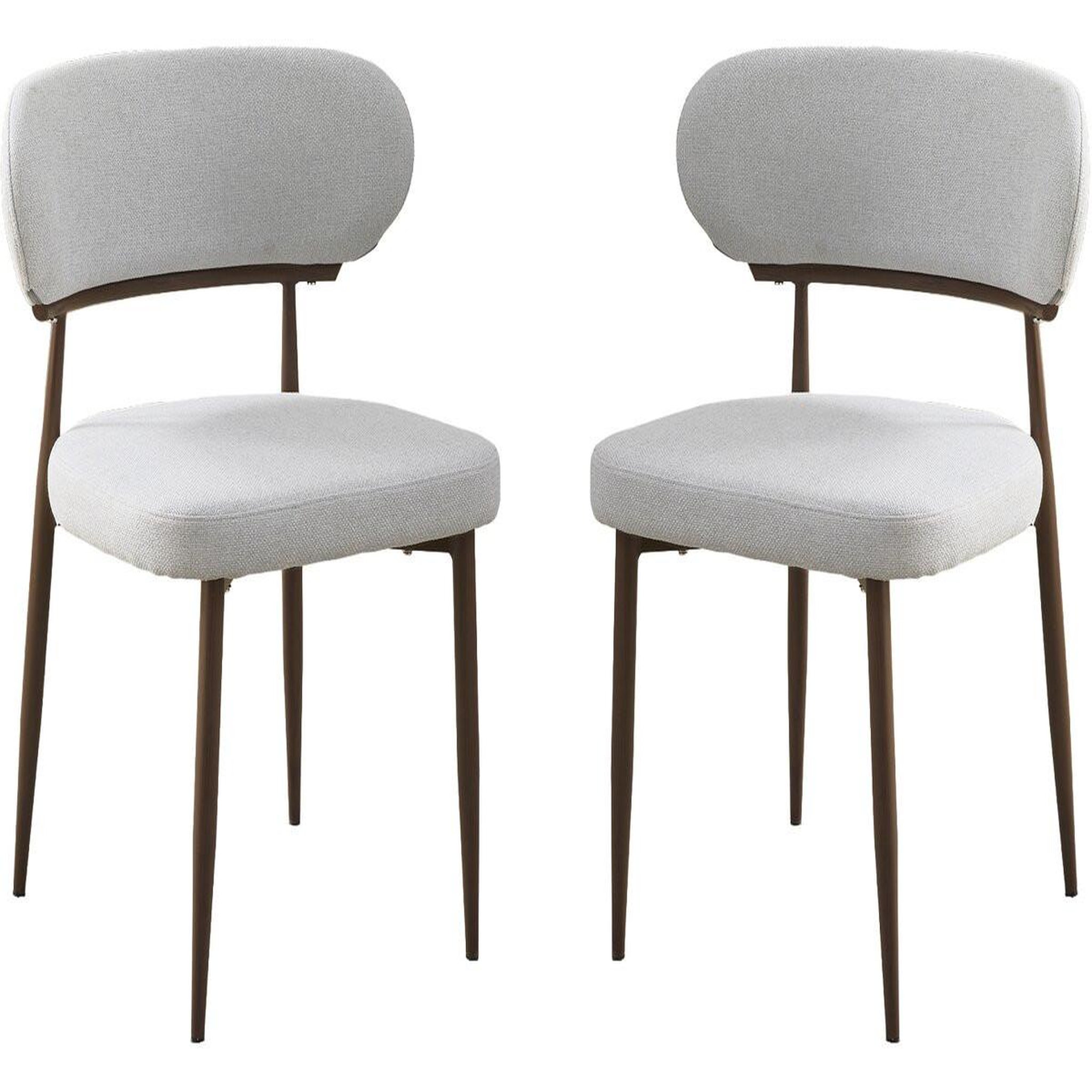 Habitat et Jardin Lot de 2 chaises de salle à manger imitation bois  elora  - gris clair