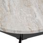 Voir la diapositive 2 : ATMOSPHERA Table d'Appoint Effet Marbre  Tusco  49cm Noir