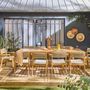 Voir la diapositive 2 : SWEEEK Table de jardin extensible bois d'acacia + 10 assises PALENA et GALENA 275 x 100 x 75 cm naturel et beige