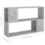 Voir la diapositive 6 : VIDAXL Bibliotheque Gris beton 100x24x63 cm Bois d'ingenierie