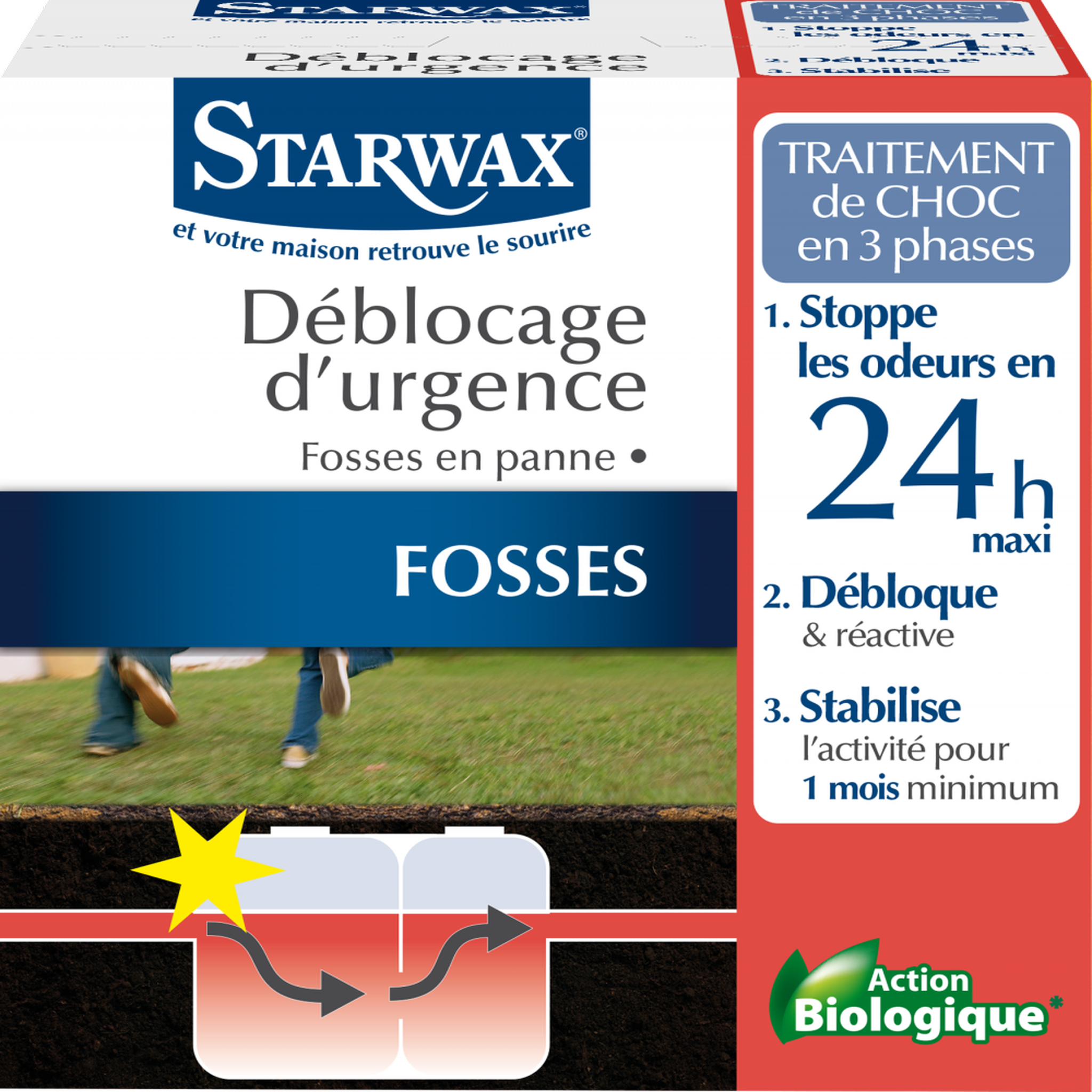 Starwax Traitement urgence fosse bloquée STARWAX 0.6 kg