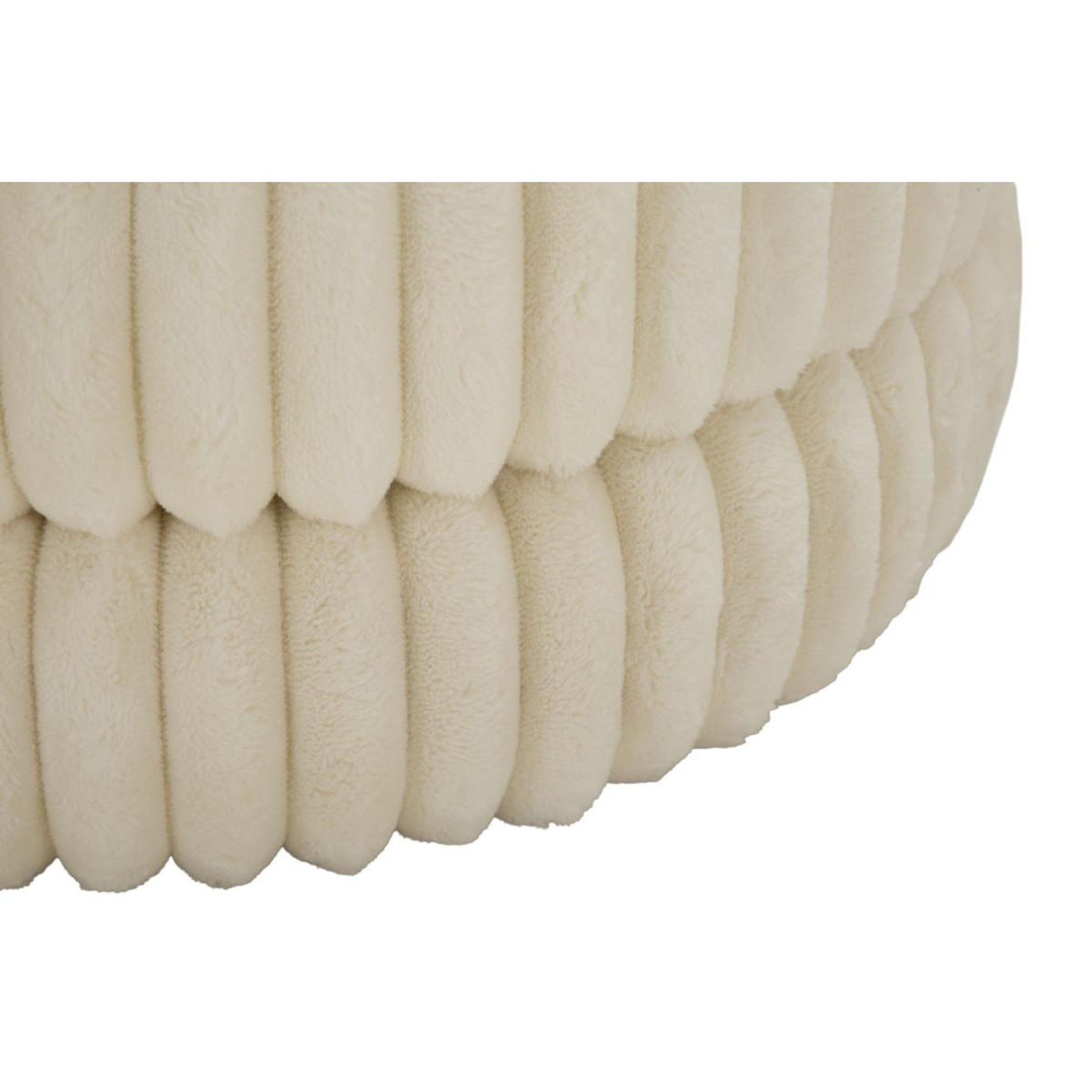 Voir la diapositive 4 : Paris Prix Pouf en tissu côtelé  goteborg levels  46cm blanc