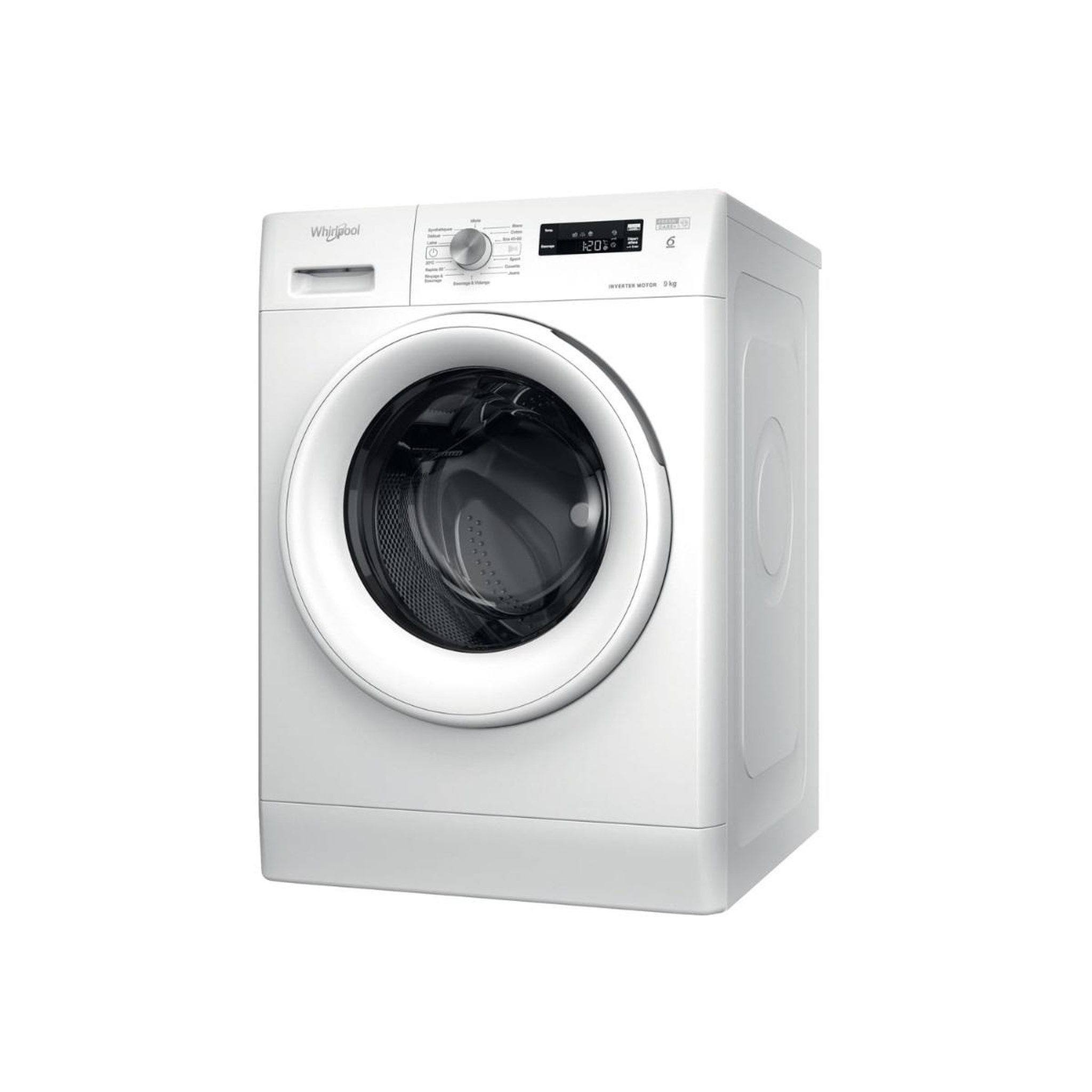 Voir la diapositive 3 : Whirlpool Lave-linge frontal 9kg 1200 tours/min - ffsp9269wfr