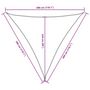 Voir la diapositive 3 : VIDAXL Voile de parasol tissu oxford triangulaire 3x3x3 m anthracite