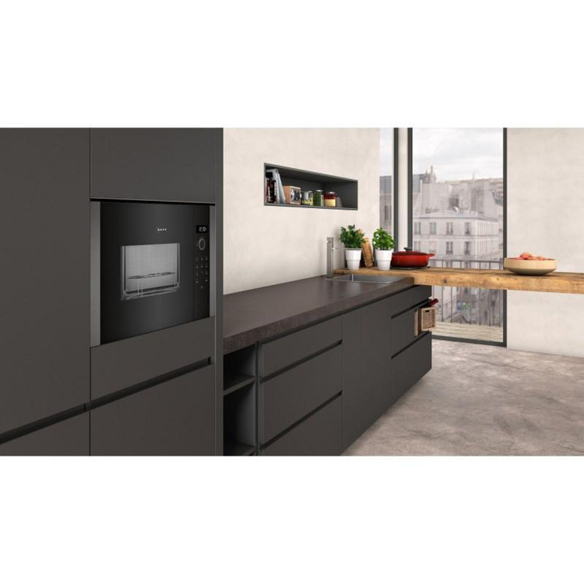 Neff Micro ondes mono fonction Neff HLAGD53G0 gris graphite