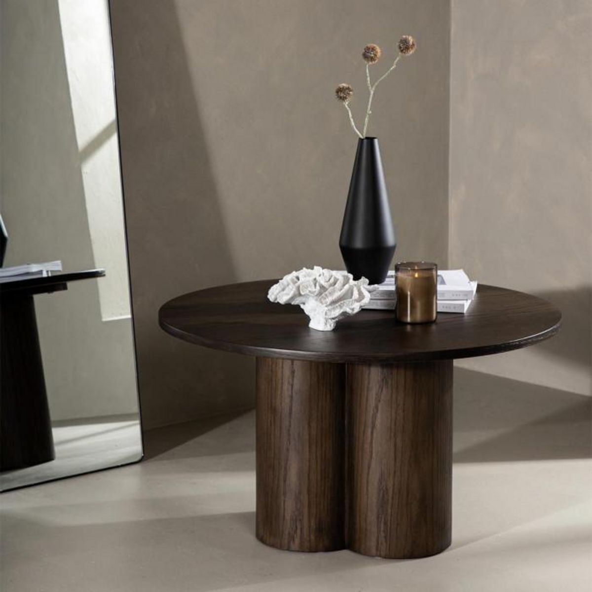 Paris Prix Table Basse Ronde  Olivia  80cm Marron