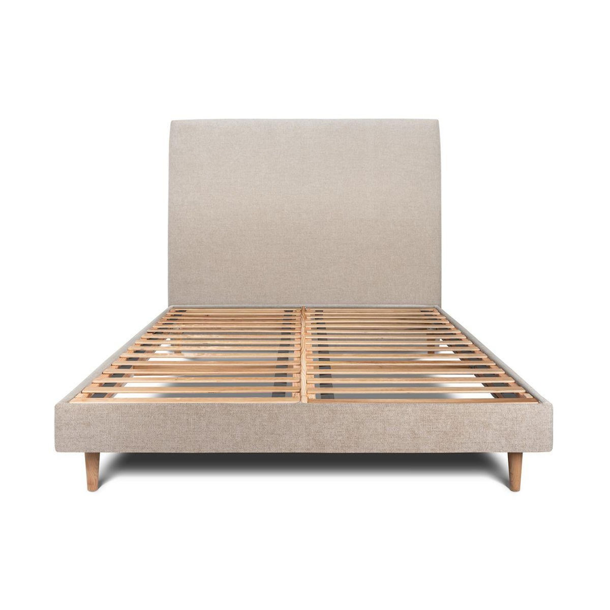 Sommeil de Plomb Lit avec tête de lit tapissier tissu et sommier kit - Hauteur totale : 29cm
