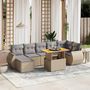 Voir la diapositive 1 : VIDAXL Salon de jardin avec coussins 8 pcs beige resine tressee