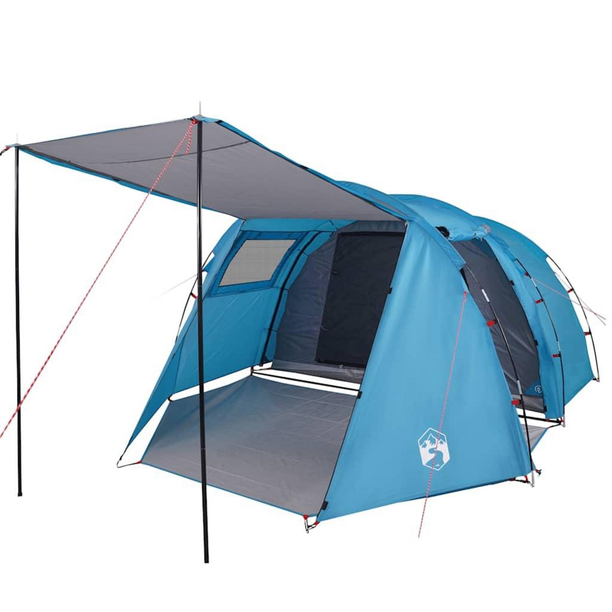 VIDAXL Tente de camping tunnel 4 personnes bleu impermeable