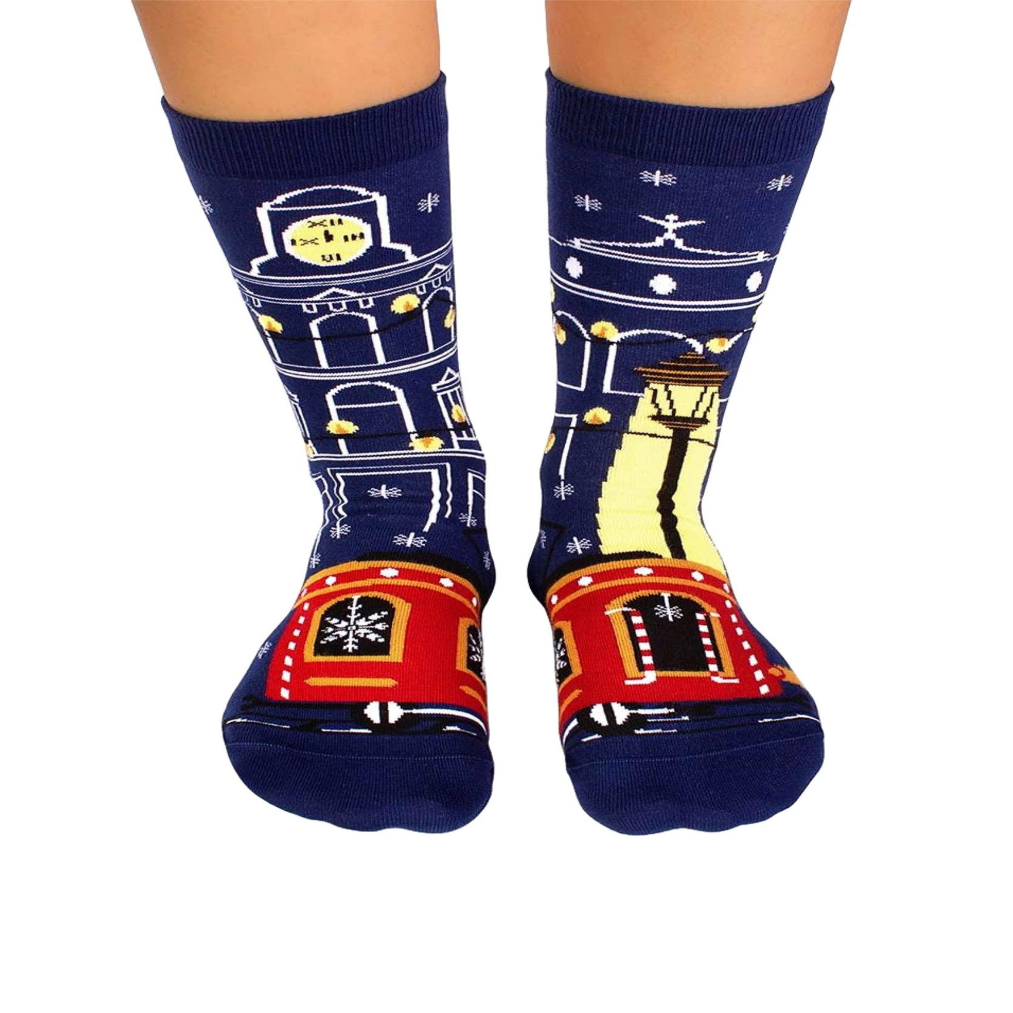 PIRIN HILL Chaussettes arty tramway de nuit. Coloris disponibles : Multicolore