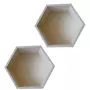 Artemio 2 étagères hexagone en bois 27 x 23,5 x 10 cm